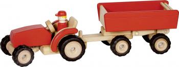 Tracteur avec remorque rouge Goki
