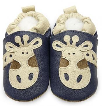 Chaussons bébé  Girafe Bleu Shooshoos
