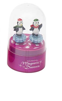 Boite à  musique pingouins rose